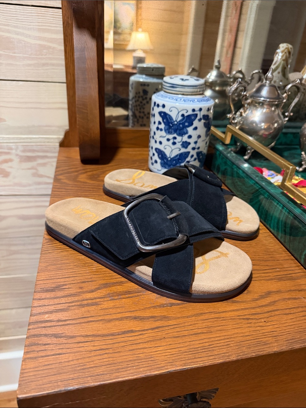 Sam Edelman black suede sandal 39.5 (9.5)